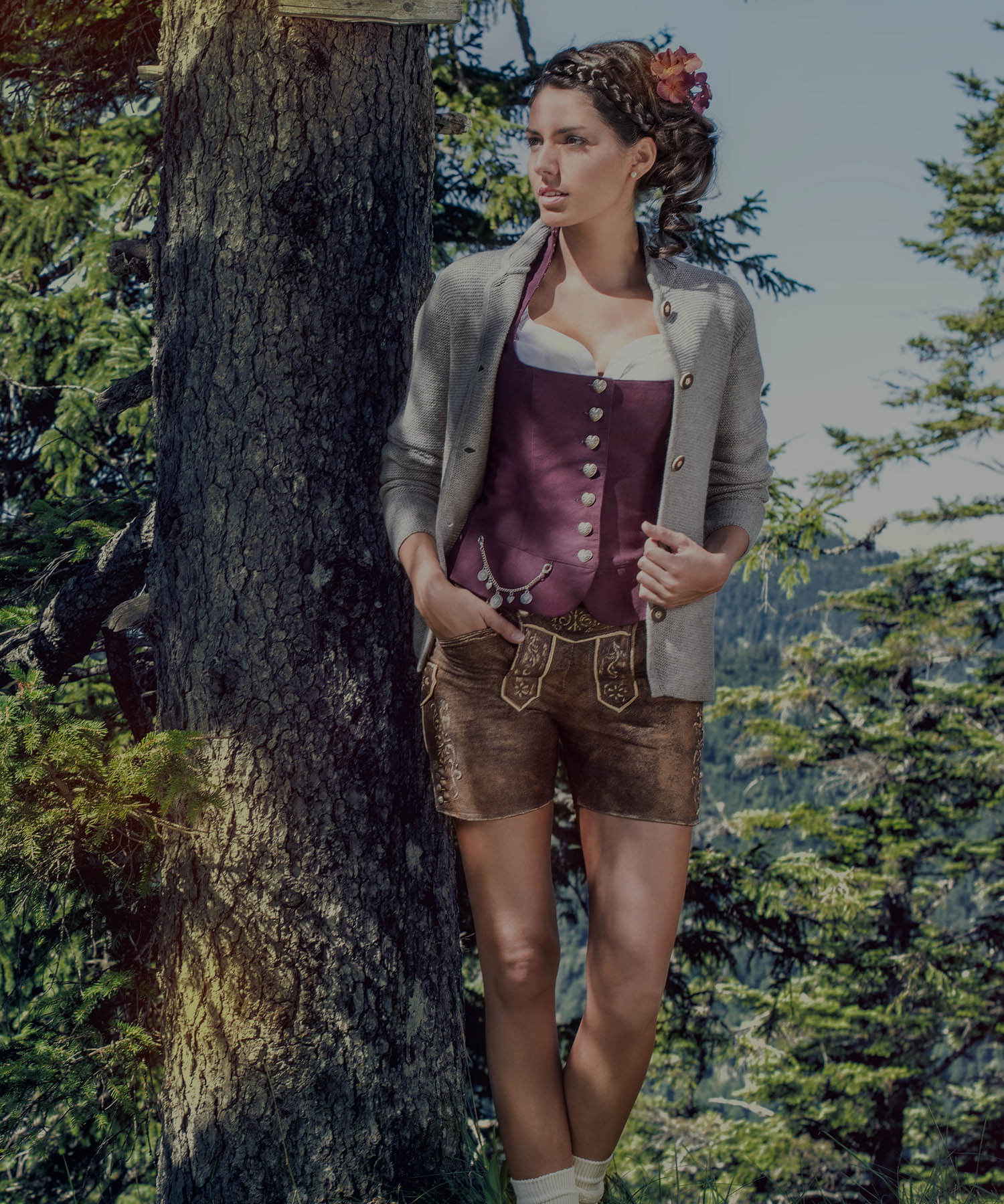 Bavarian knit cardigans and vests ladies