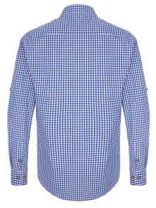 Bavarian shirt Alois (dark blue-checkered)