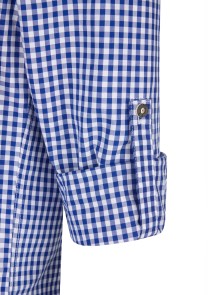 Bavarian shirt Alois (dark blue-checkered)