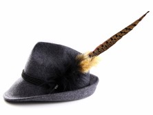 Bavarian hat ladies with feather H7-056 anthrazite 54 cm (S)