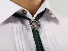 Bavarian costume tie with roaring stag