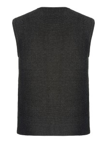 Bavarian knitted vest Hubertus black-anthrazite