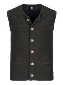 Bavarian knitted vest Hubertus black-anthrazite S