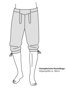 Trachtenlederhose Kniebund Ludwig (grau)