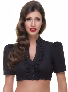 Exclusive dirndl blouse B110 (black) 34