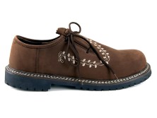 Bavarian shoes darkbrown nubuck with embroidery S8