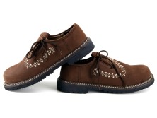 Bavarian shoes darkbrown nubuck with embroidery S8