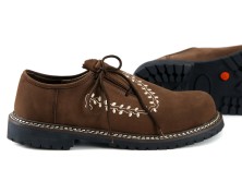 Bavarian shoes darkbrown nubuck with embroidery S8 40