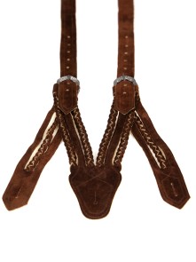 Bavarian suspenders dark brown (Norwegian style)
