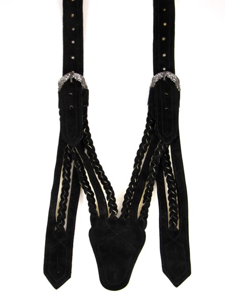 Bavarian suspenders black (Norwegian style)