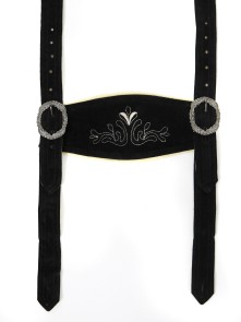 Bavarian suspenders black classic