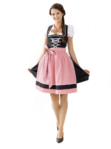 Mini Dirndl Theresia black-red (exclusive) 34