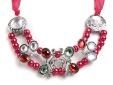 Exclusive collier with beads and stones (K39)