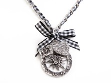 Costume necklace with bavarian pendandts black (K33)