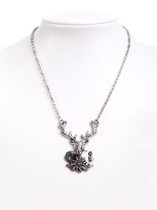 Bavarian necklace with deer head and antlers (K37)