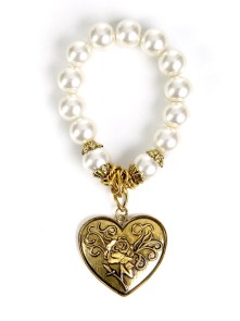 Bavarian bracelet with antique heart pendant (B2)