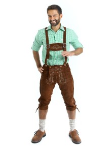 Bavarian lederhosen Garmisch goatskin (medium brown)