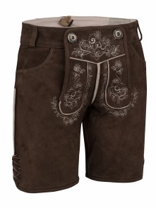 Bavarian ladies lederhosen goat suede Loreen (chocolate...