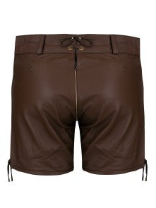 Bavarian ladies lederhosen Catalina extra short (chocolate brown)