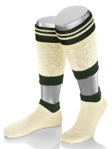 Bavarian calf socks (nature-green) 45-47