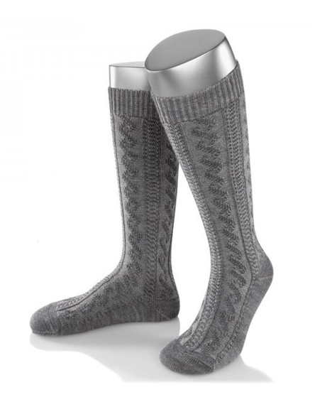 Bavarian socks long merino wool (gray)