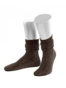 Bavarian socks short merino wool (brown)