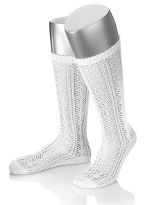 Bavarian knee stockings Ina (white) 36-37