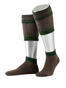 Bavarian calf socks rustic handmade (brown)