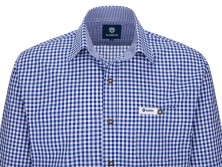 Bavarian shirt Alois (dark blue-checkered) 3XL (58-60)
