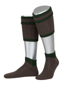 Bavarian calf socks Kaprun 2-piece (brown)