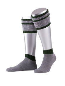 Bavarian short calf socks Zwiesl 2-piece (gray)