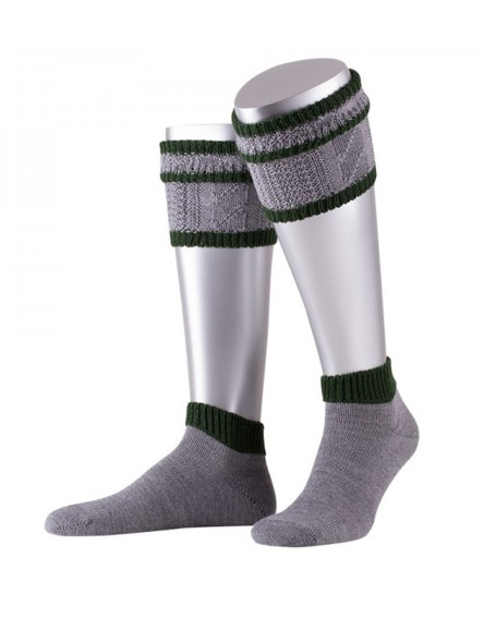 Bavarian short calf socks Zwiesl 2-piece (gray) 40-41