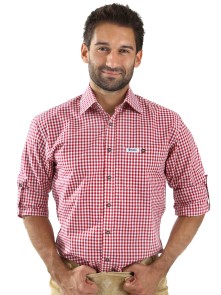Red-checkered bavarian shirt Sepp