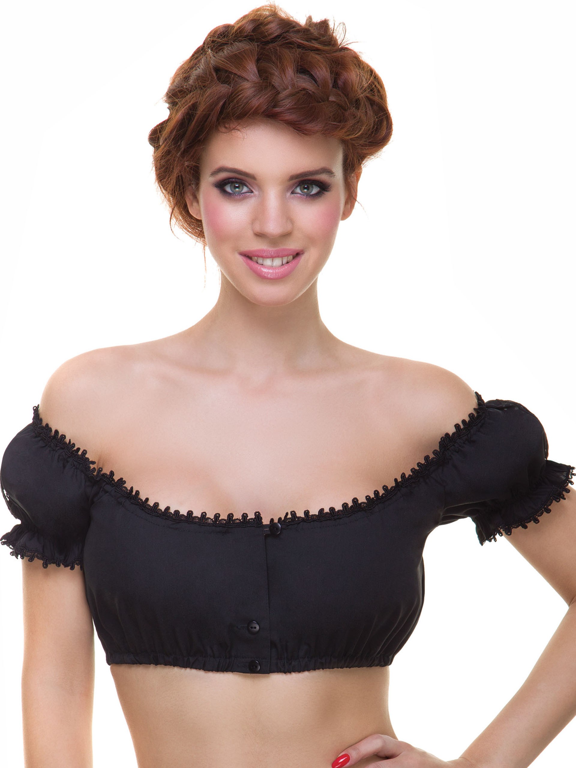 Dirndl blouse Mirella B103 (black)