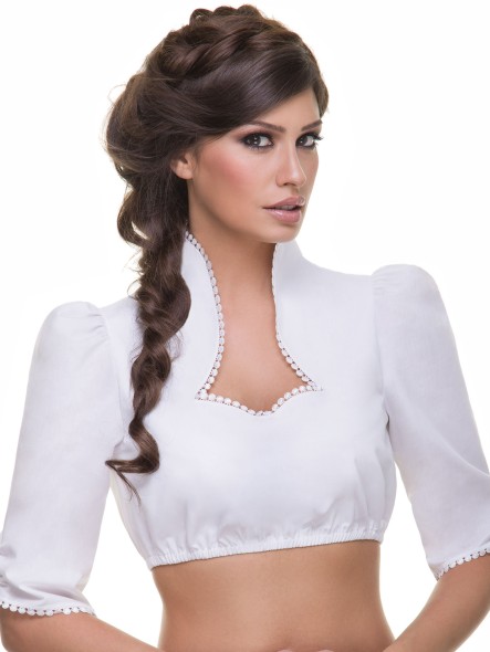 Dirndl blouse Monic B227 (white) 34