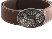 Bavarian belt Chiemsee with coat of arms (dark brown)
