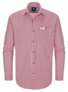 Red-checkered bavarian shirt Sepp M (48)