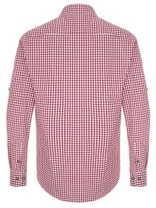 Red-checkered bavarian shirt Sepp M (48)