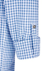 Bavarian shirt Max (sky blue-check) S (46)