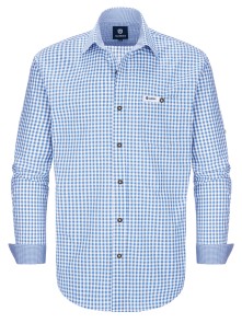 Bavarian shirt Max (sky blue-check) S (46)
