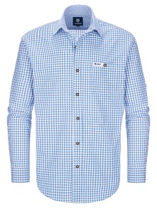Bavarian shirt Max (sky blue-check) M (48)