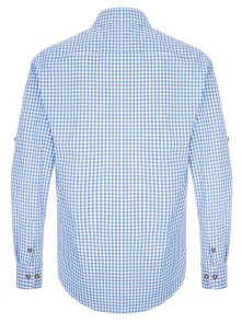 Bavarian shirt Max (sky blue-check)  L (50)