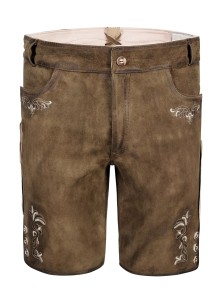 Bavarian lederhosen short Jakob goatskin (camel brown)