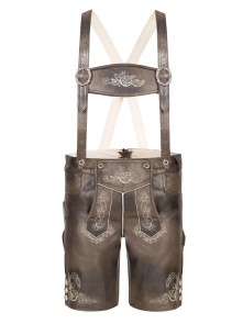 Bavarian lederhosen short Albert antique (dark brown)