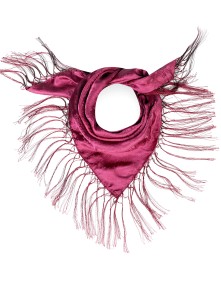 Almbock silk scarf with fringes (berry)
