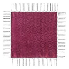 Almbock silk scarf with fringes (berry)