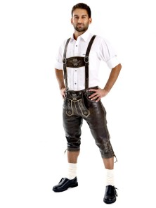 Trachtenlederhose Ferdinand antik (dunkelbraun)