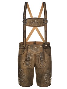 Bavarian lederhosen short Julius old-antique goat leather (brown)