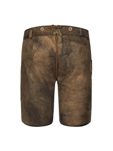 Trachtenlederhose kurz Julius alt-antik Wildbock (braun)