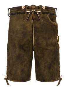 Trachtenlederhose kurz Alexander sämisch Wildbock (braun used)